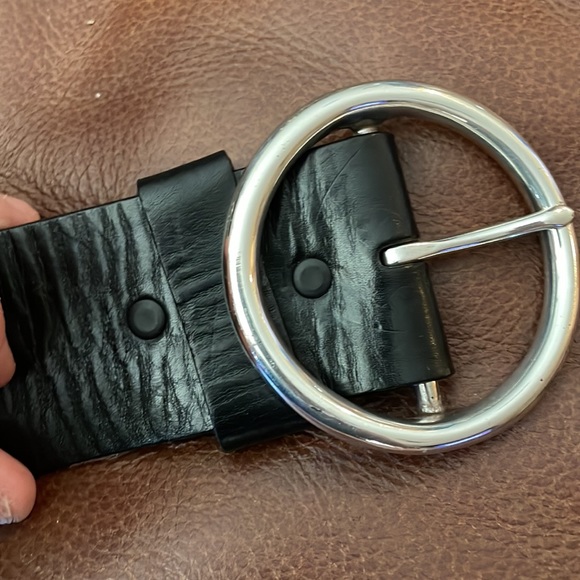 Brighton Black Leather with Silver Floral Studs. - Picture 5 of 11